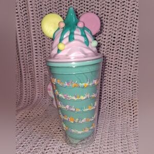 Colorful Ice Cream Tumbler Cup With Nail Stickers